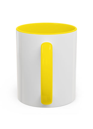 Infinite Spirit Accent Coffee Mug — Chakra Flower of Life Design (In Color)