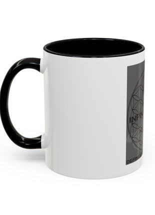 Infinite Spirit Accent Coffee Mug — Chakra Flower of Life Design