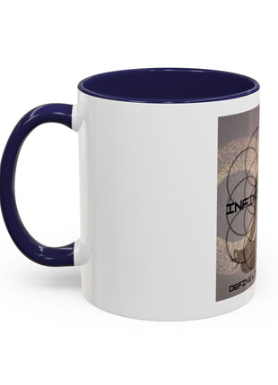 Infinite Spirit Accent Coffee Mug — Chakra Flower of Life Design (In Color)