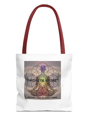 Spiritual Flower of Life Tote Bag — "Infinite Spirit" Chakra Design