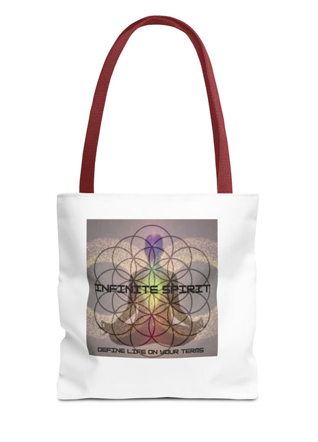 Spiritual Flower of Life Tote Bag — "Infinite Spirit" Chakra Design