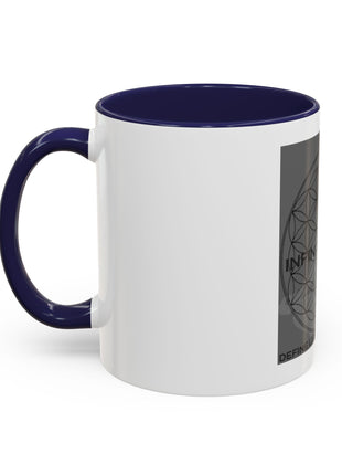 Infinite Spirit Accent Coffee Mug — Chakra Flower of Life Design