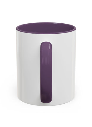 Infinite Spirit Accent Coffee Mug — Chakra Flower of Life Design (In Color)