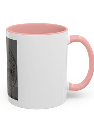 Infinite Spirit Accent Coffee Mug — Chakra Flower of Life Design