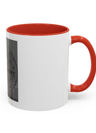 Infinite Spirit Accent Coffee Mug — Chakra Flower of Life Design