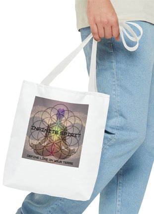 Spiritual Flower of Life Tote Bag — "Infinite Spirit" Chakra Design
