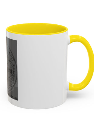 Infinite Spirit Accent Coffee Mug — Chakra Flower of Life Design
