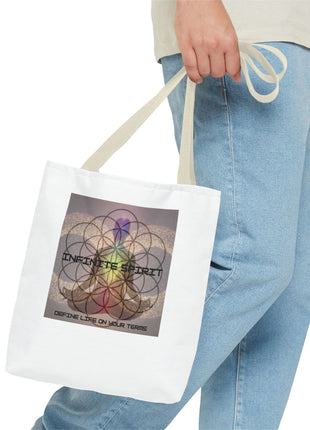 Spiritual Flower of Life Tote Bag — "Infinite Spirit" Chakra Design