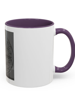 Infinite Spirit Accent Coffee Mug — Chakra Flower of Life Design