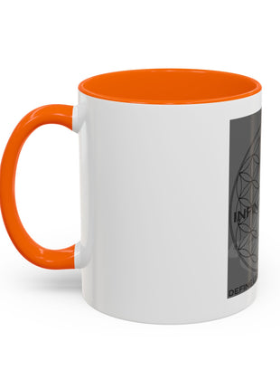 Infinite Spirit Accent Coffee Mug — Chakra Flower of Life Design