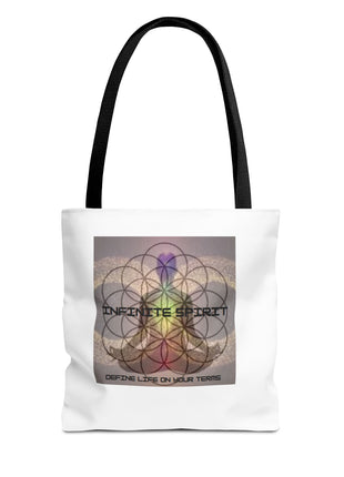 Spiritual Flower of Life Tote Bag — "Infinite Spirit" Chakra Design