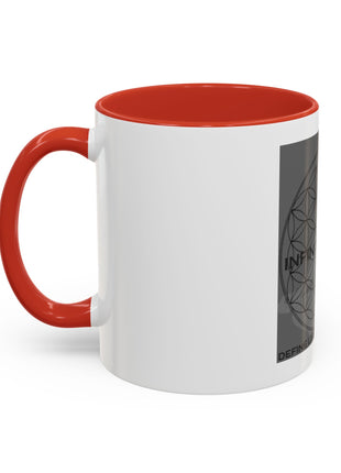 Infinite Spirit Accent Coffee Mug — Chakra Flower of Life Design