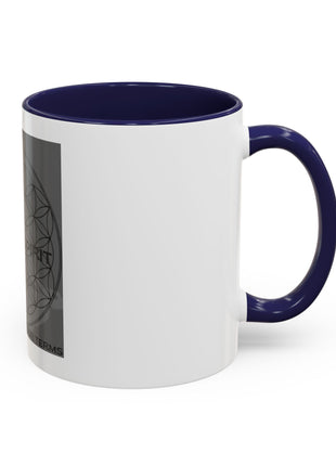 Infinite Spirit Accent Coffee Mug — Chakra Flower of Life Design