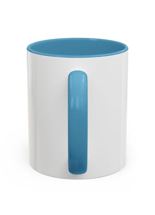 Infinite Spirit Accent Coffee Mug — Chakra Flower of Life Design (In Color)