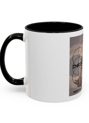 Infinite Spirit Accent Coffee Mug — Chakra Flower of Life Design (In Color)